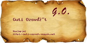 Guti Ozsvát névjegykártya